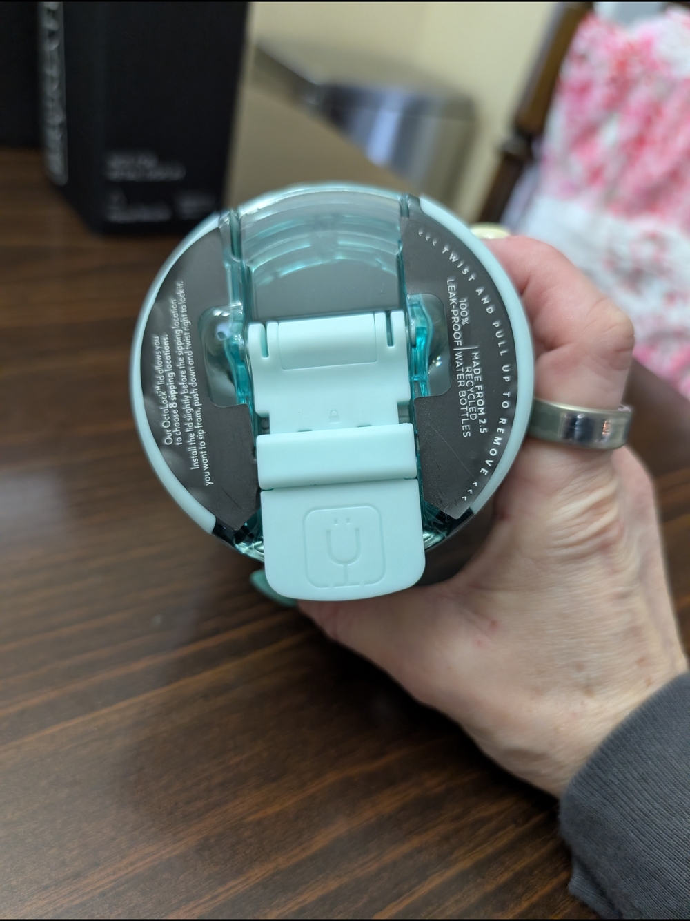 BrüMate Rocks 12oz Lowball - Light Mint with Teal Lid - Picture 2 of 4